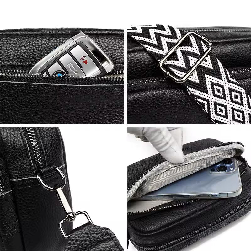 Fashion Trendy 3 Zipper Sling Bag