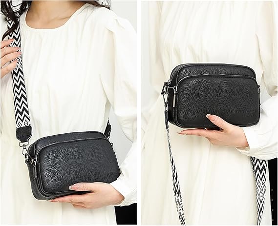 Fashion Trendy 3 Zipper Sling Bag