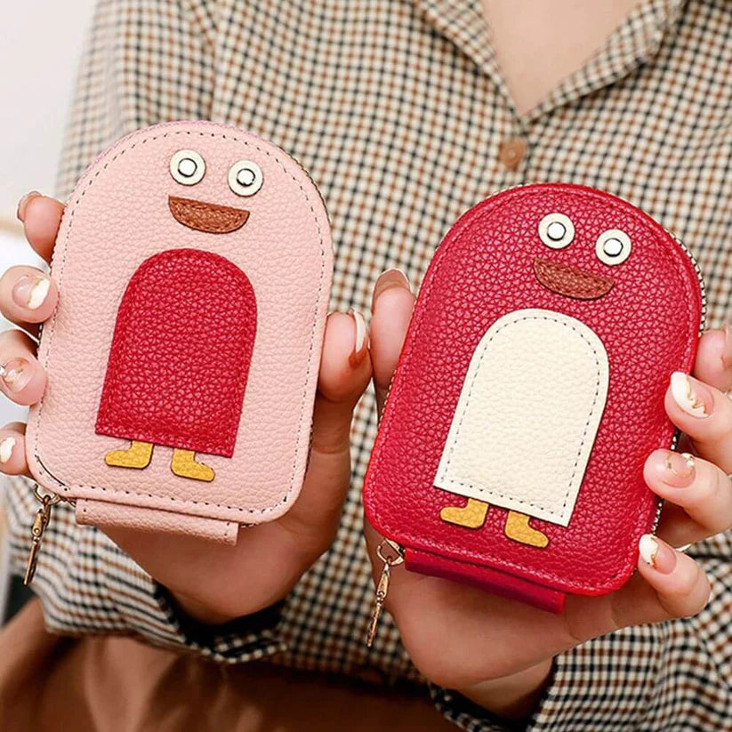 Penguin RFID Leather Card Wallet