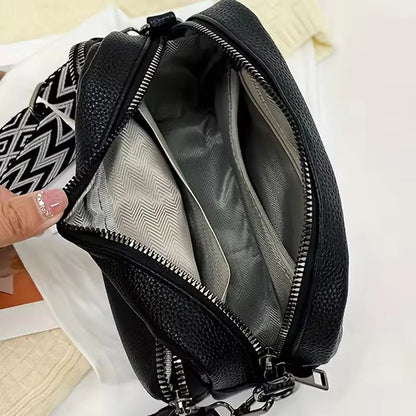 Fashion Trendy 3 Zipper Sling Bag