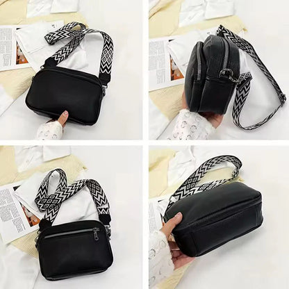 Fashion Trendy 3 Zipper Sling Bag