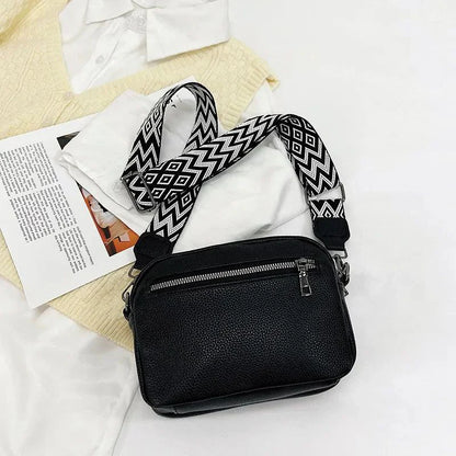 Fashion Trendy 3 Zipper Sling Bag