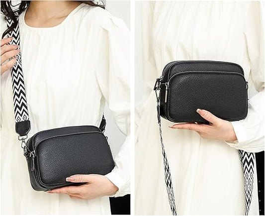 Fashion Trendy 3 Zipper Sling Bag