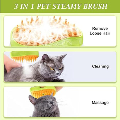 3 in 1 Pet Hair Removal Steam Brush