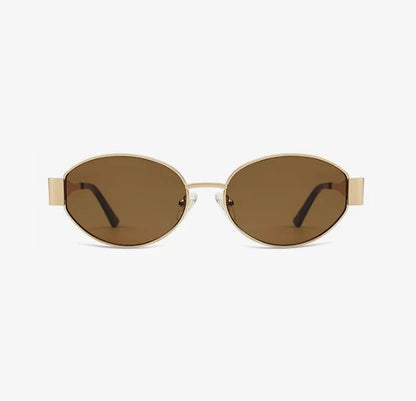 Vintage Oval Metal Frame Glasses Unisex