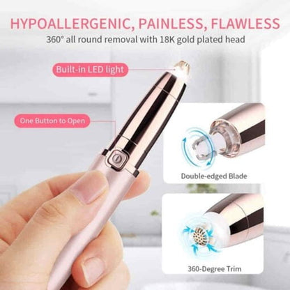 Painless Eyebrow Hair Removing Pen With Smart Light Technology