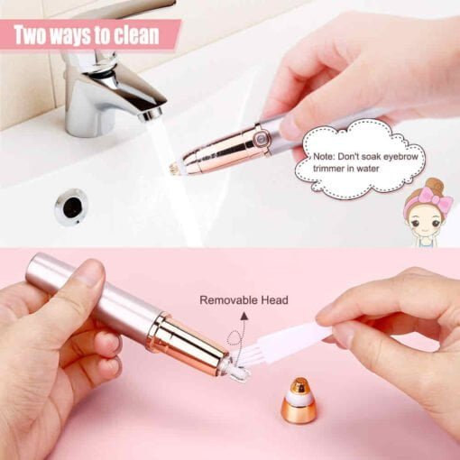 Painless Eyebrow Hair Removing Pen With Smart Light Technology