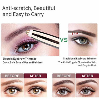 Painless Eyebrow Hair Removing Pen With Smart Light Technology