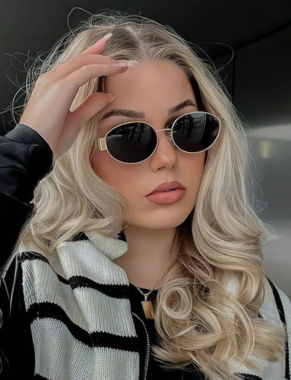 Vintage Oval Metal Frame Glasses