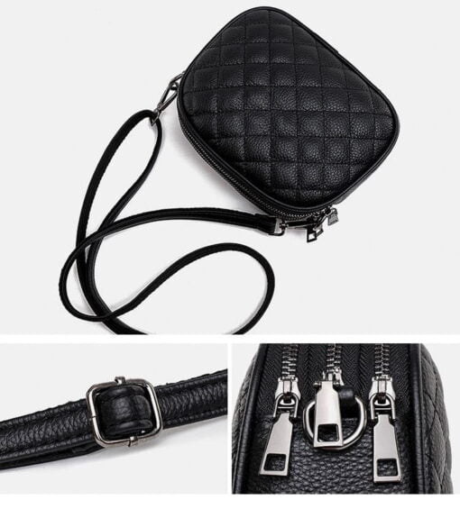 Versatile Fashion Trendy 3 Zipper Crossbody Designer Bag