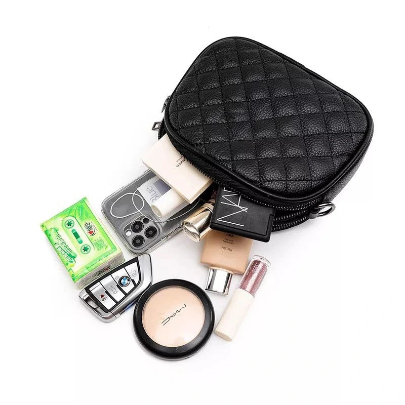 Versatile Fashion Trendy 3 Zipper Crossbody Designer Bag