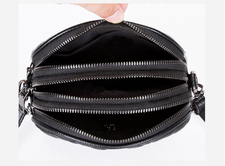 Versatile Fashion Trendy 3 Zipper Crossbody Designer Bag