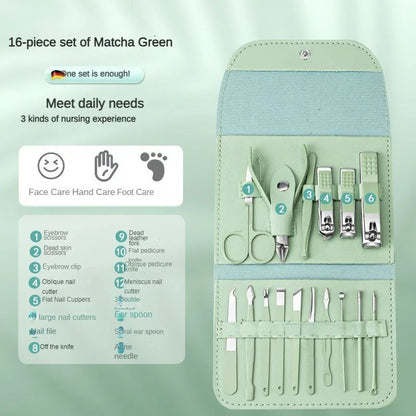 Manicure Pedicure Nail Clipper Set 16 Pieces